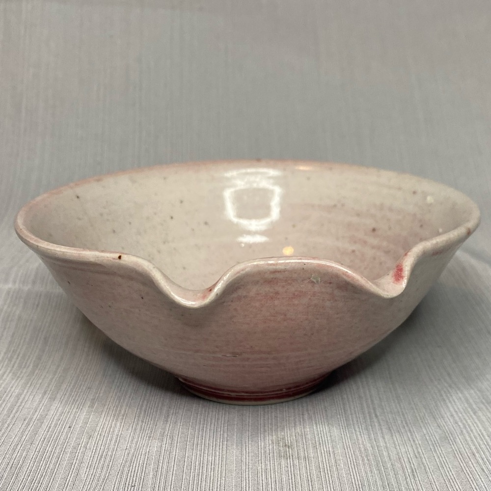 Signed art studio ceramic glazed bowl.